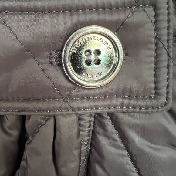 BURBERRY BRIT Quilted Jacket Nova Check Lining Black Size L - Picture 7 of 16